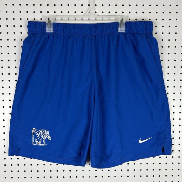 Nike Memphis Tiger Shorts XXL Blue Workout Basketball Team Issued Penny Hardaway - Picture 1 of 7